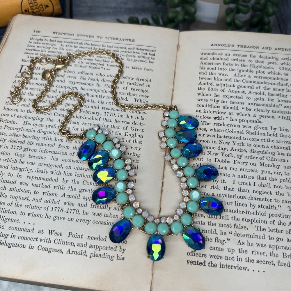 J. Crew | Iridescent Rhinestone Statement Necklace - Picture 14 of 14